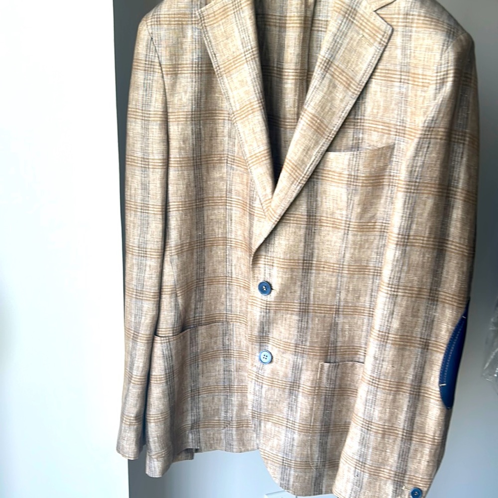 Linen, sports jacket, size 38R